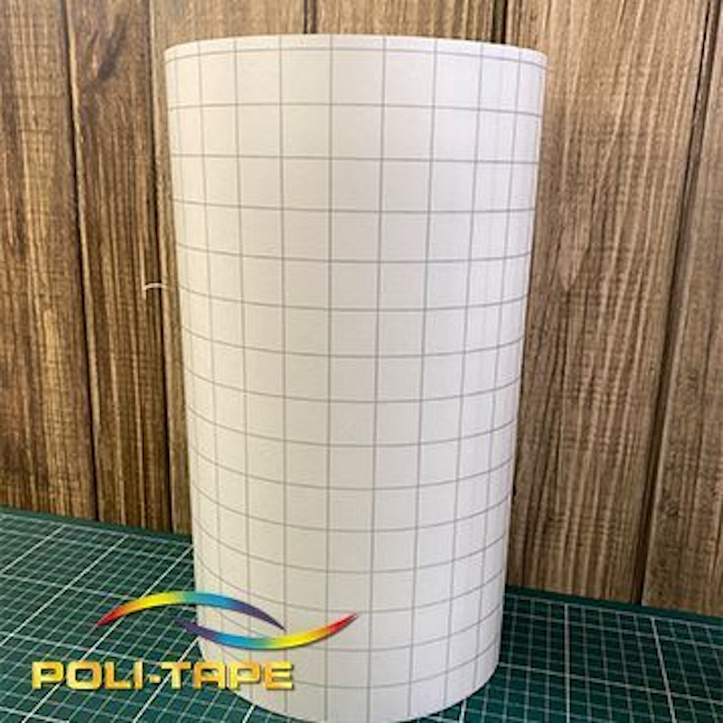 PoliTape PT161G Clear Grid Application Tape with Liner